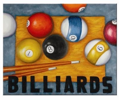 Image sur PEINTURE À L'HUILE-BILLARDS