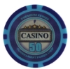 Casino Series $50 poker chip blue