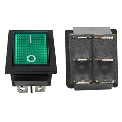 Image sur Interrupteur VERT On/Off  120V / 6 Broches