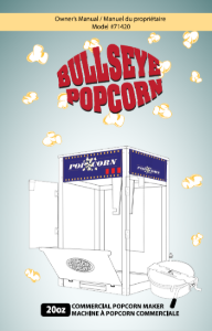 Picture of Instruction manual 20oz Instruction Manual for Popcorn machine 20oz
