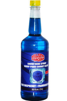 Image sur Bullseye popcorn - Sirop à cônes glacés saveur framboise bleue  1L
