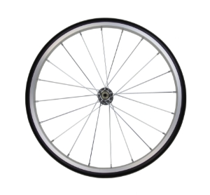 Image de 71827 Roue en aluminium couleur argent pour chariot de Barbe à pap et Snow Cone