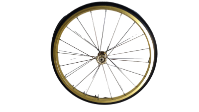 Gold aluminum wheel for 8oz and 16oz popcorn machine cart