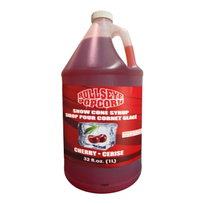 Image sur Bullseye popcorn - Sirop à cônes glacés saveur Cerises 3.8L