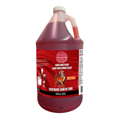 Image sur Bullseye popcorn - Sirop à cônes glacés saveur "Tiger blood" 3.8L